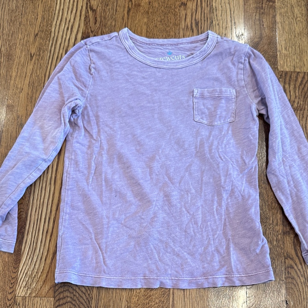 Crewcuts Kids Light Purple Long Sleeve Tee Size XS